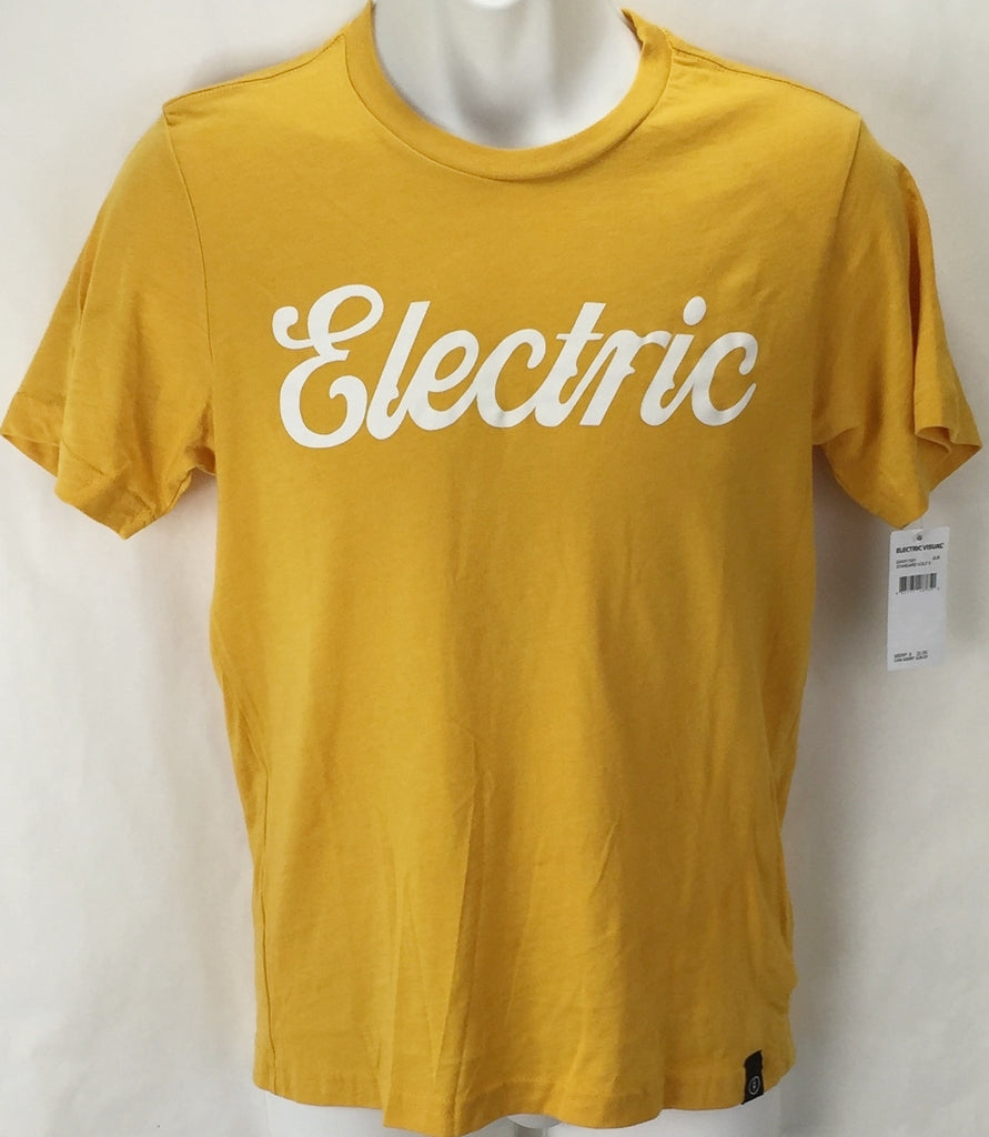 NEW Electric Cursive Gold Mens XL Snow Skate Cotton Tee Shirt Msrp$22