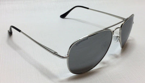 NEW Peppers Eyewear Freeway Silver Mirror Aviator Polarized Sunglasses Msrp$35