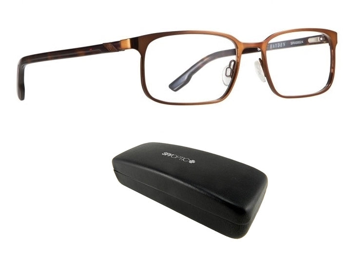 New Spy Optic Hayden (53 17 140) Brown Mens Prescription Eyeglass Frames Ret$160