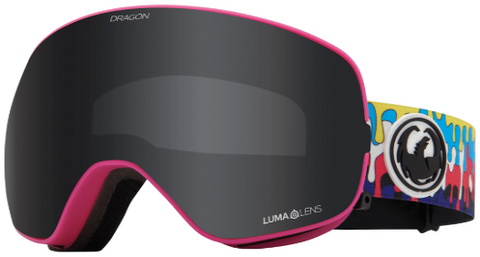 NEW Dragon Ski Goggles DR X2S BONUS/72/DRIP/LLPINKION+LLDARKSMOKE MSRP$240