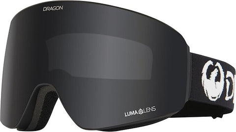 NEW Dragon Ski Goggles DR PXV BONUS/65/CLASSICBLACK/LLDARKSMOKE+LL MSRP$230