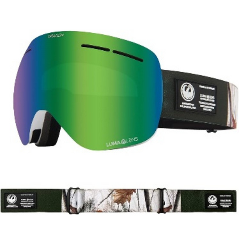 NEW Dragon Ski Goggles DR X2S BONUS/72/ALPINECAMO/LLGREENION+LLAMB MSRP$230