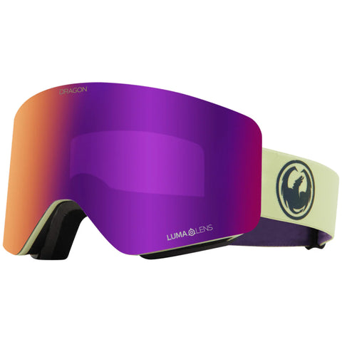 NEW Dragon Ski Goggles DR R1 OTG BONUS/63/BLACKPEARL/LLPURPLEION+LLAM MSRP$190