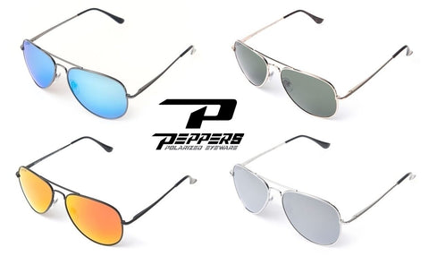NEW Peppers Eyewear Freeway Mens Womens Aviator Round Polarized Sunglasses Rt$35